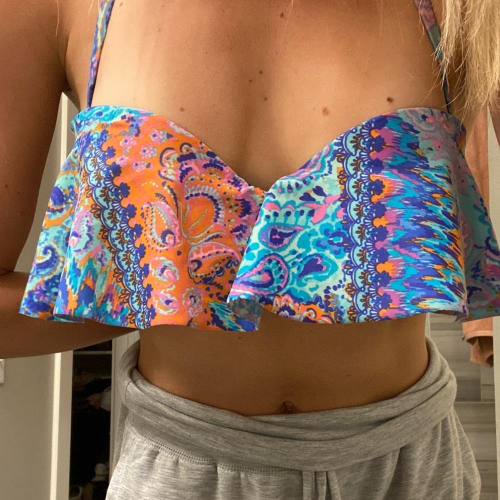 Flowy Printed Bikini Top